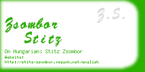zsombor stitz business card